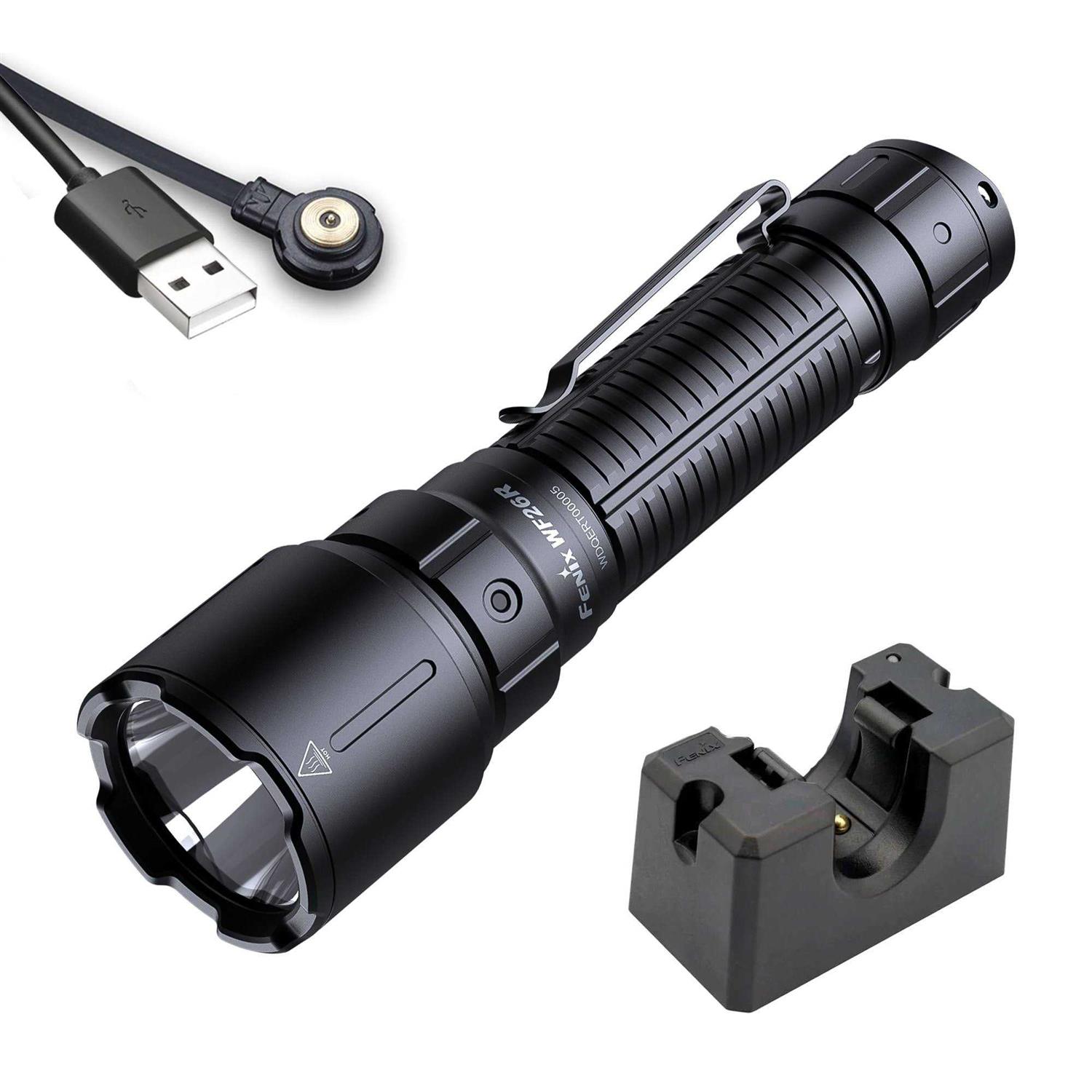 Fenix WF26R Rechargeable Flashlight with Charging Dock