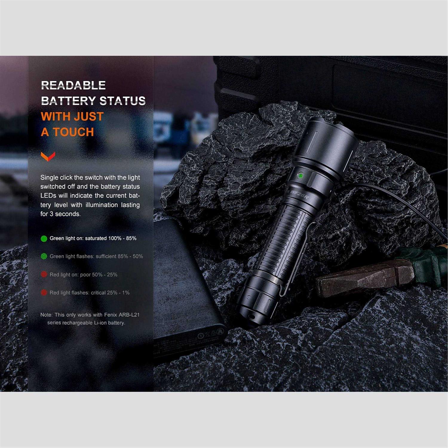 Fenix WF26R Rechargeable Flashlight with Charging Dock - Image 2