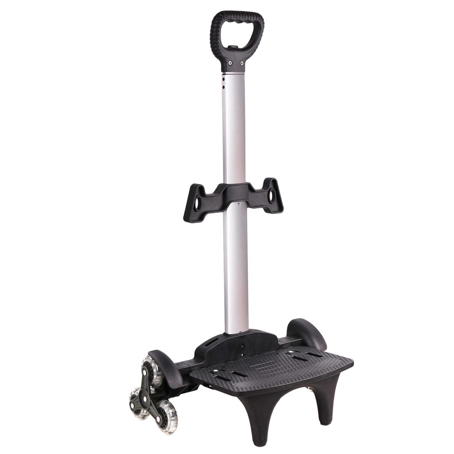 Backpack Trolley Wheeled Trolley Hand Aluminium Alloy Non-Folding Trolley Cart for School Bags/Luggage/Backpack