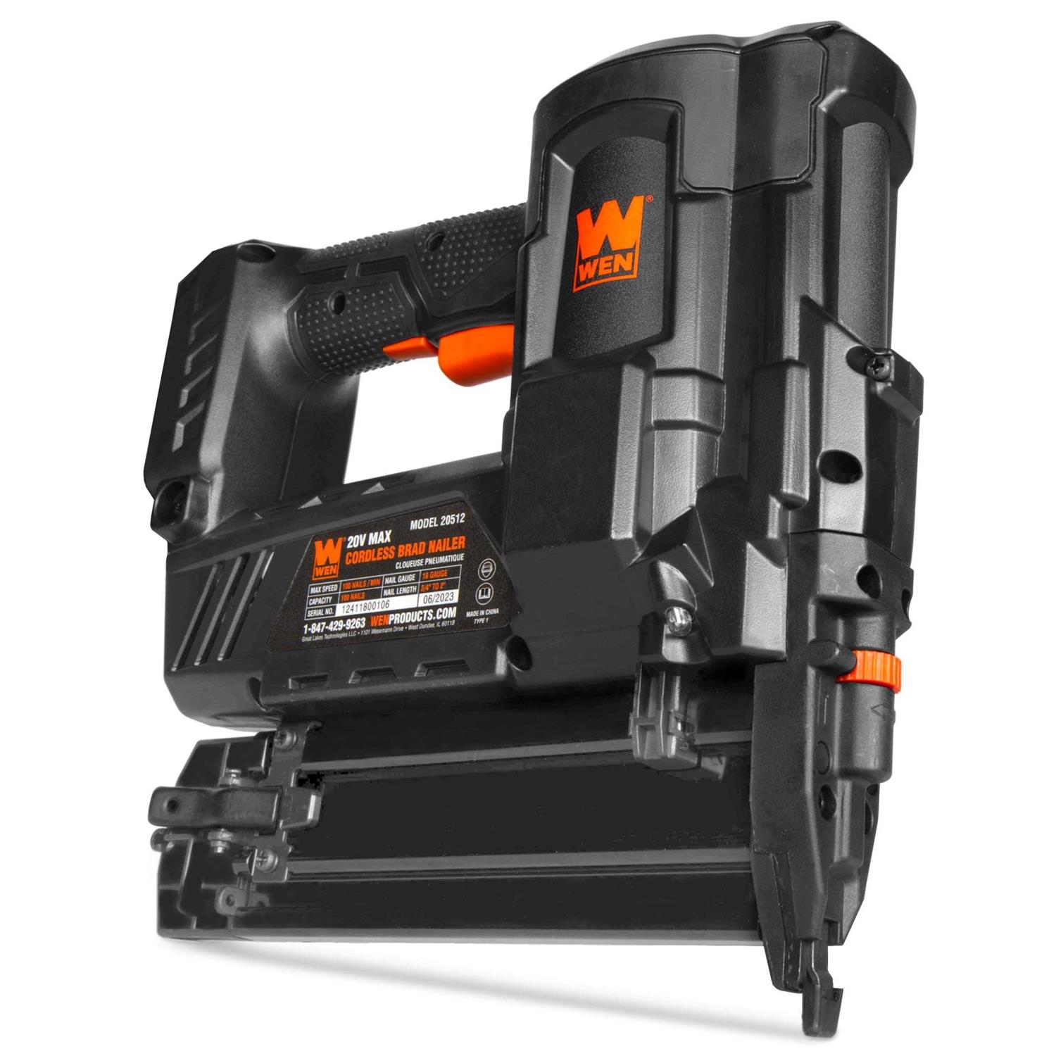 WEN 20V Max Cordless 18-Gauge Brad Nailer - Image 3