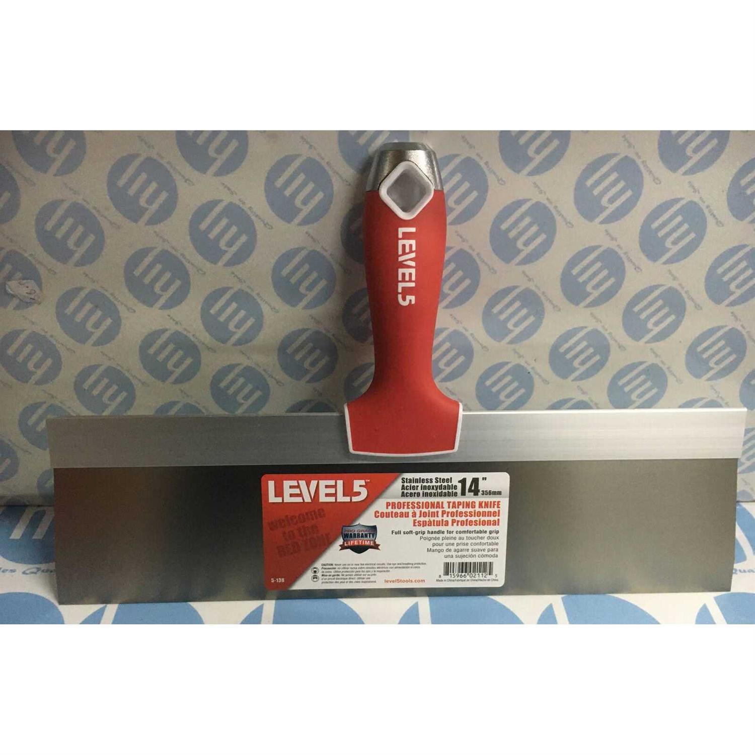 LEVEL5 Soft-Grip Stainless Steel Taping Knife - Image 2