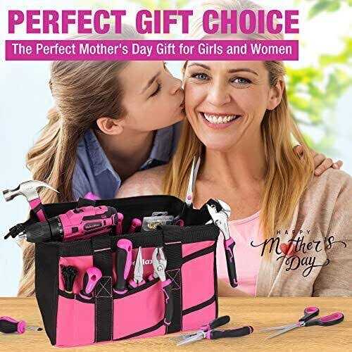 ValueMax Home Tool Kit with Drill 238-Pieces Pink Tool Set with 20V Cordless Lithium-ion Drill - Image 5