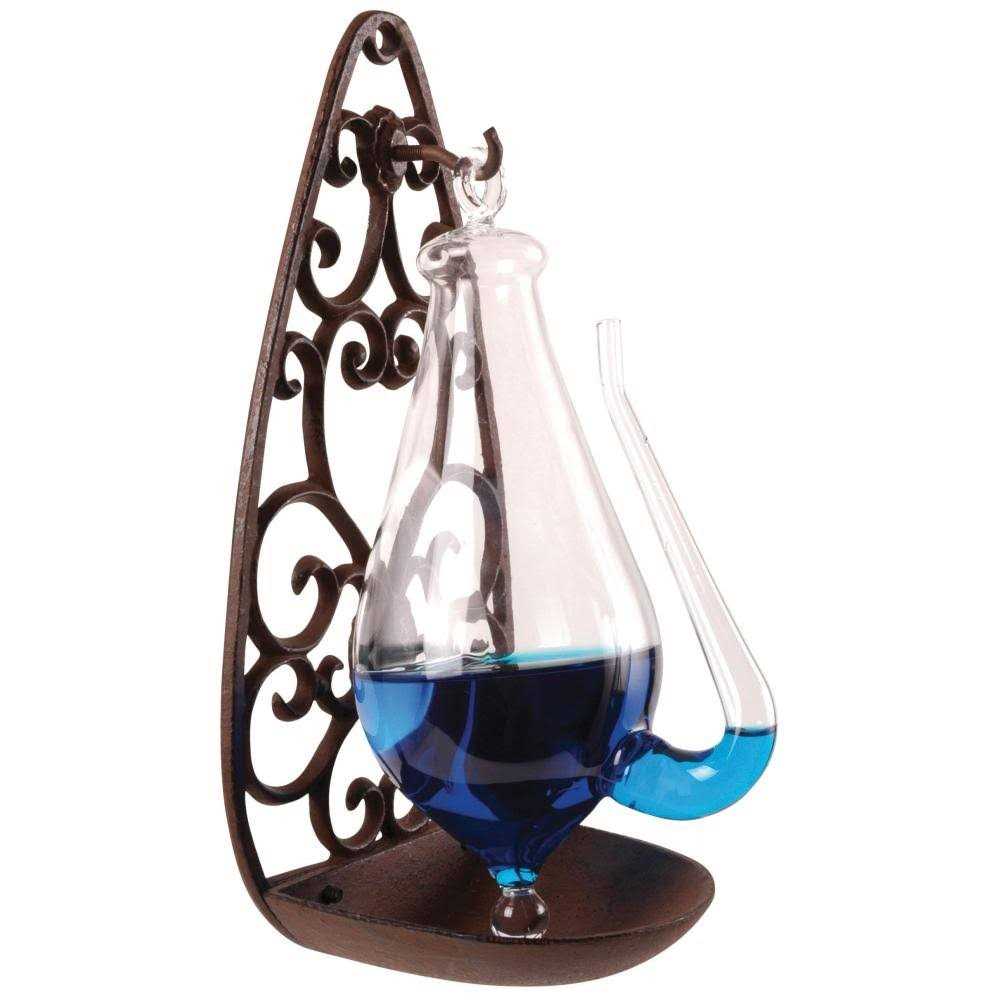 Esschert Design Weather Glass with Cast Iron Filigree Holder