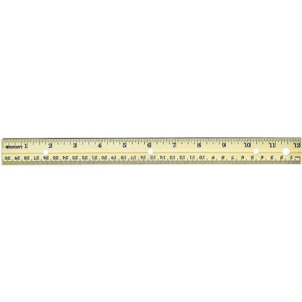Westcott Metal Edge English/Metric Wood Ruler - Image 4
