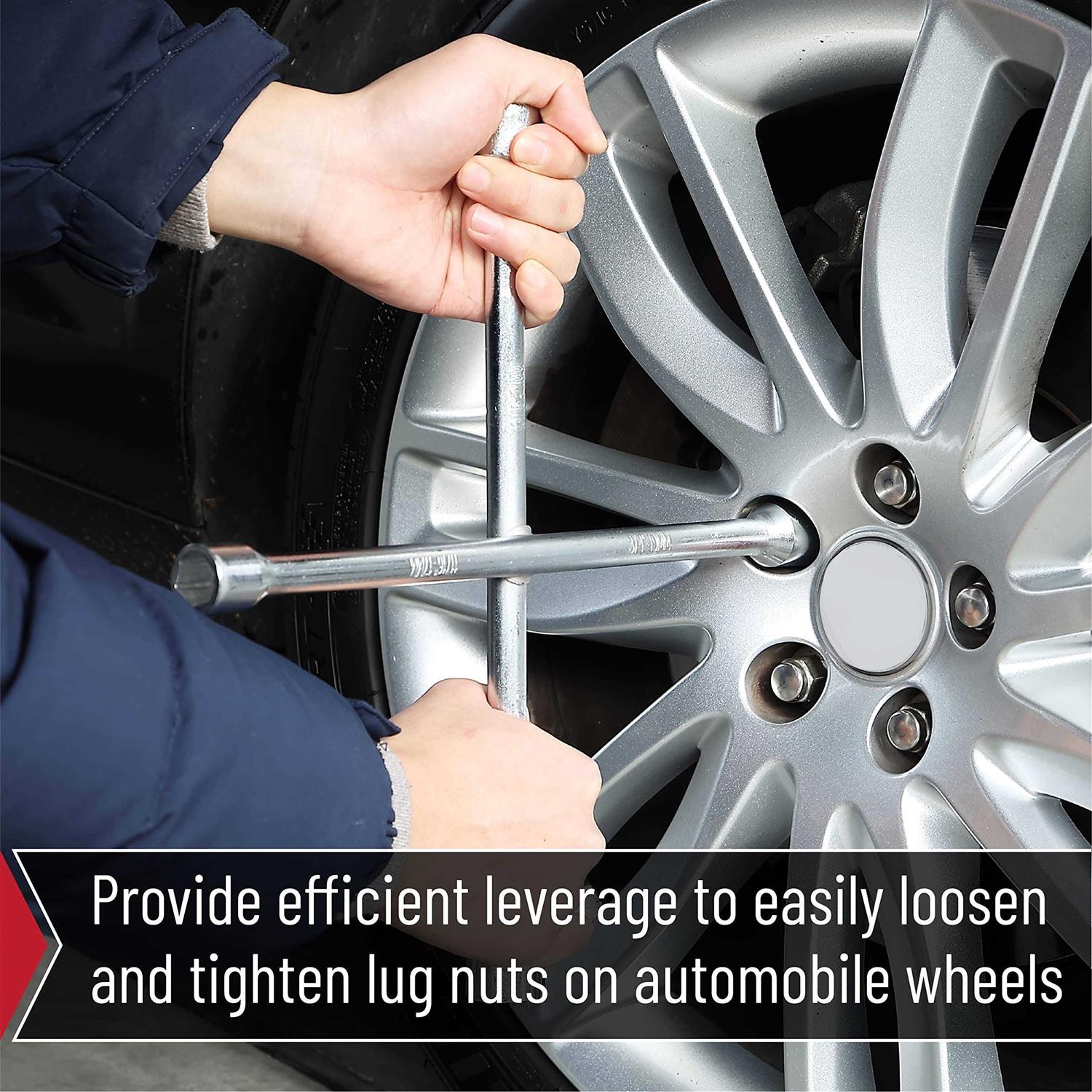 Bates Choice 14 inch Carbon Steel 4 Way Lug Wrench - Image 5