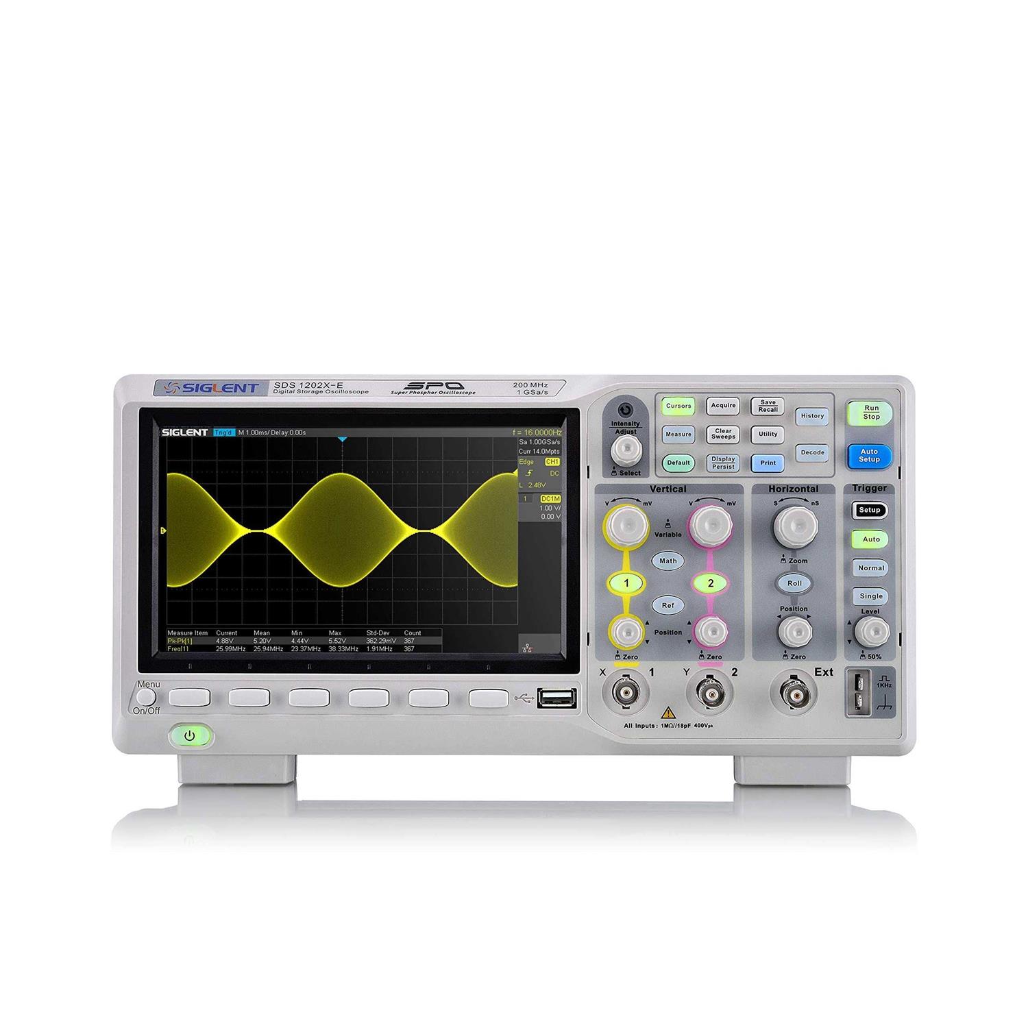 Siglent Technologies SDS1202X-E 200 mhz Digital Oscilloscope 2 Channels