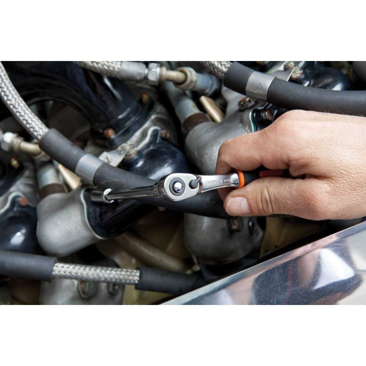 Bahco SB6950 BHSB6950 72 Teeth Shift Ratchet, Multi-Colour - Image 2