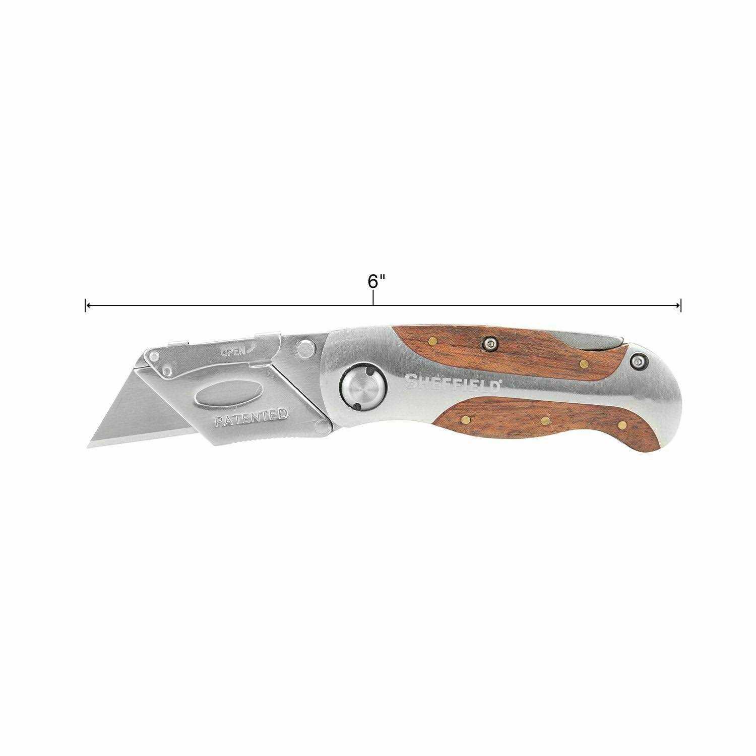Sheffield 12115 Premium Lockback Fixed Folding Utility Knife - Image 2