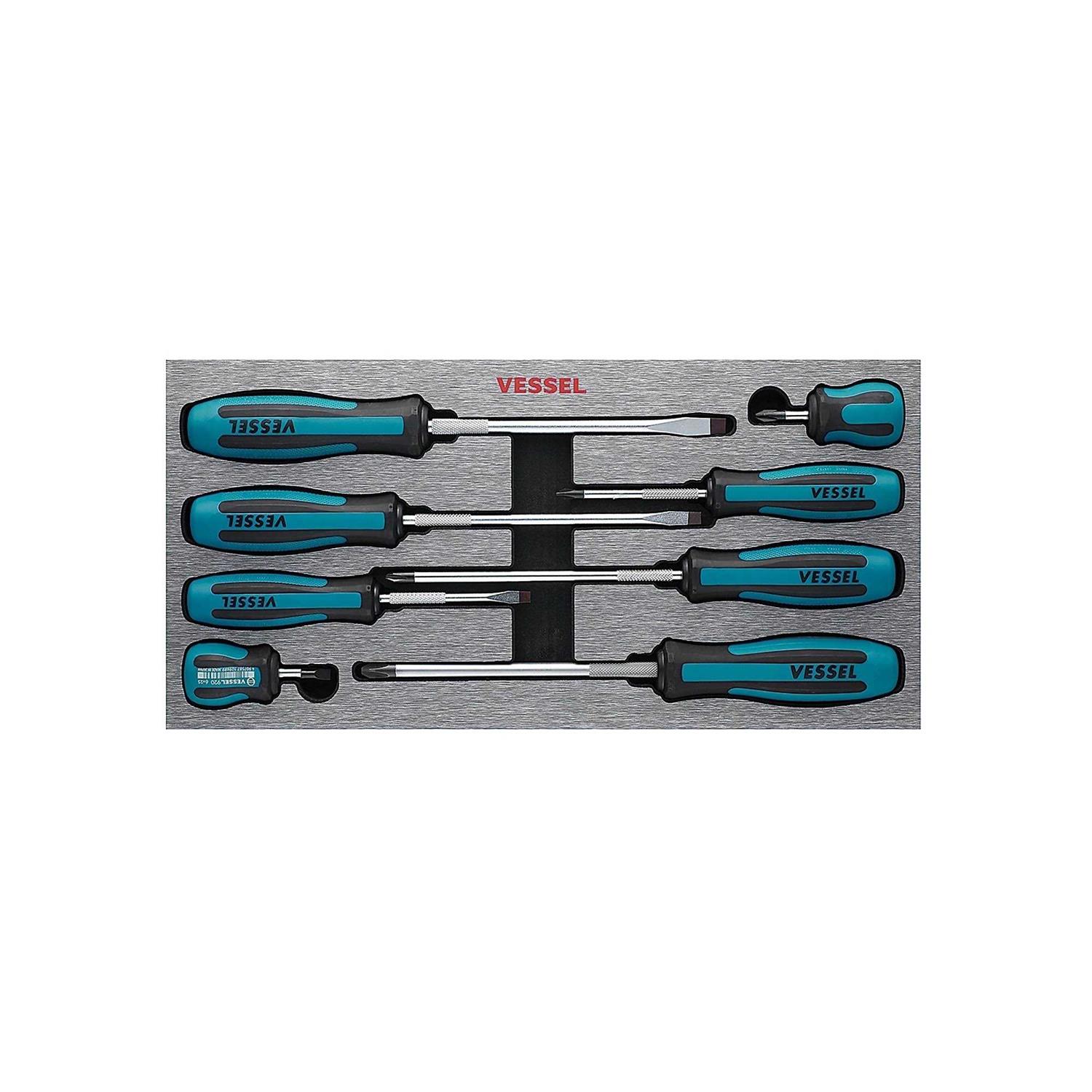 Vessel 9008EVA Megadora Jawsfit Screwdriver 8Pc. Set