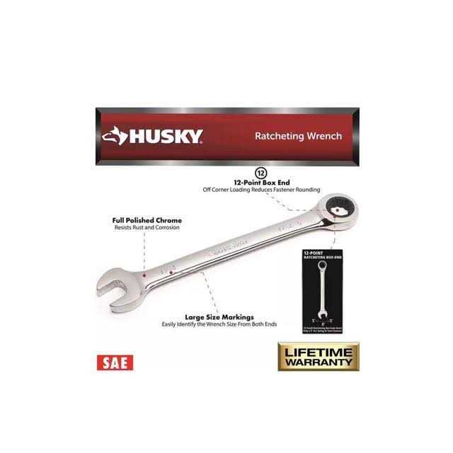 Husky 12-Point Ratcheting Combination Wrench HRW - Image 2