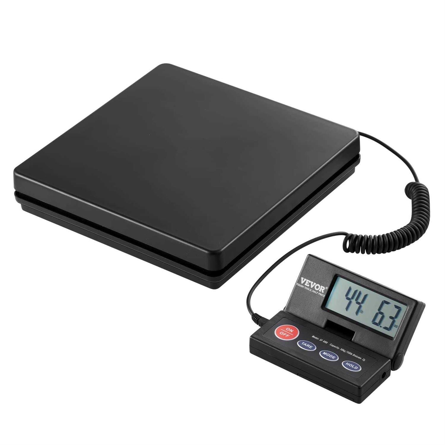 VEVOR Digital Shipping Scale 110 lbs x 0.07 oz. Heavy Duty Postal Scale with Timer