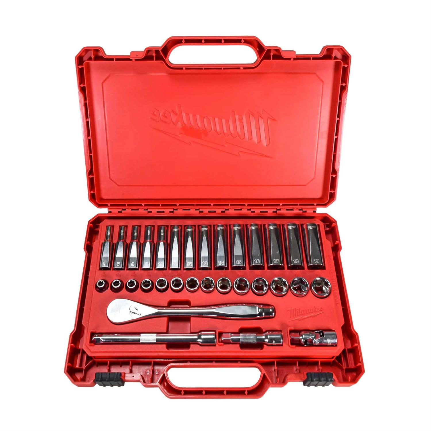 Milwaukee 3/8 Drive 32pc Ratchet & Socket Set 48-22-9508 - Image 5