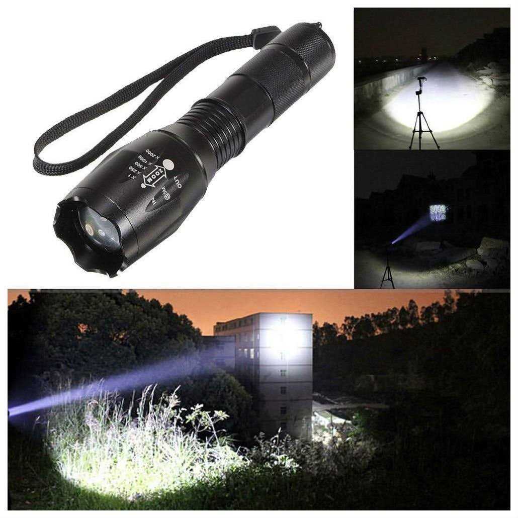 10000 Lumens XM-L T6 Zoomable Tactical Military LED 18650 Flashlight Torch Lamp - Image 4