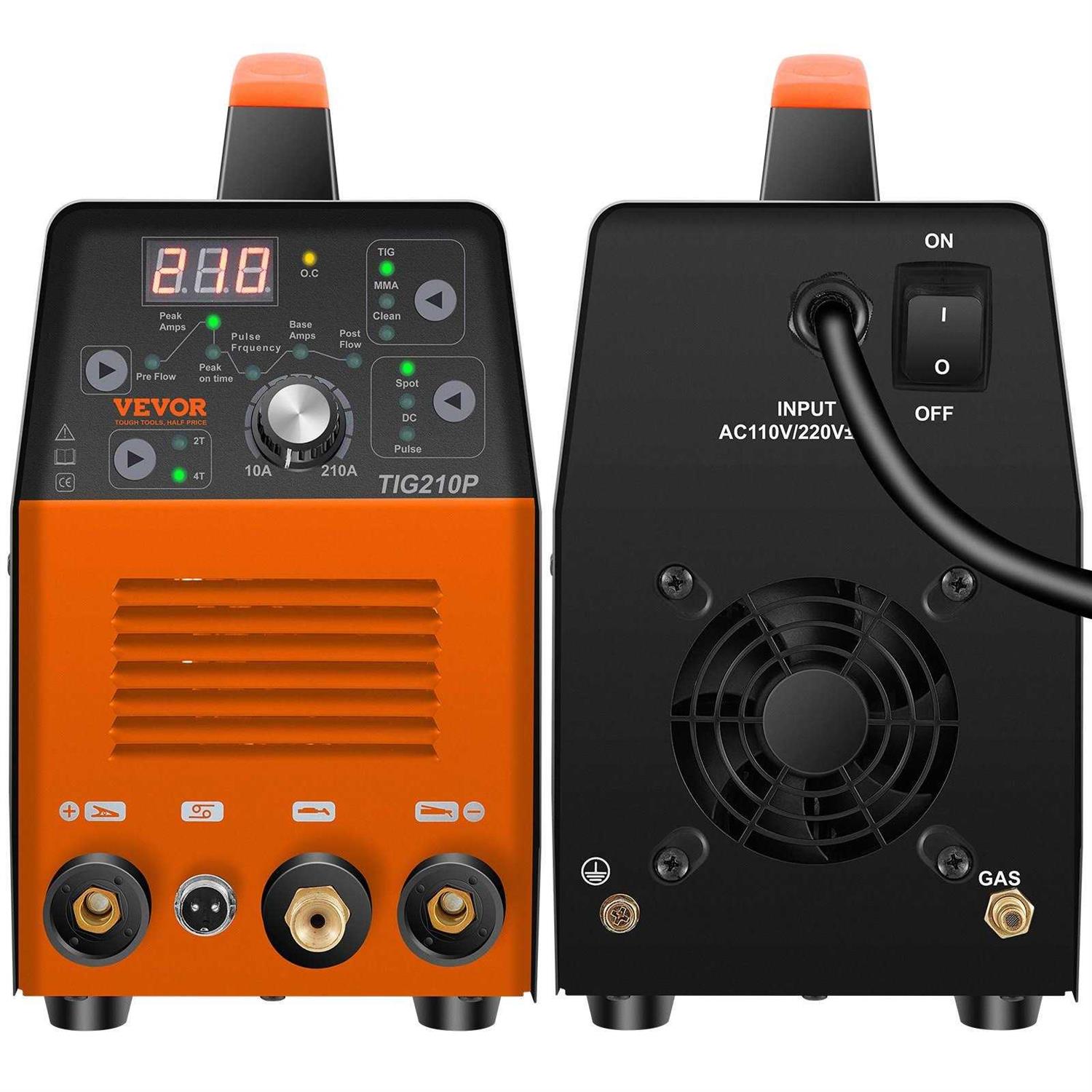 VEVOR 3 in 1 TIG Welder HF TIG ARC Clean Welding Machine 210Amp with Pulse & Torch DHJSHHDQXMCMC7DWLV5 - Image 4