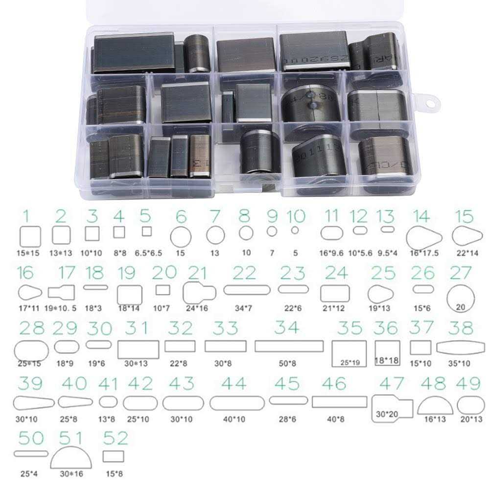 Yizzvb 52 Shape Style Hollow Punch Cutter Tool Leather Cutting Tools with Manual - Image 3