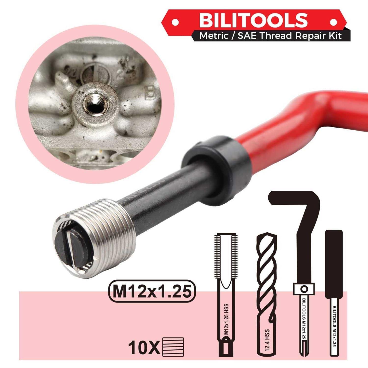 BILITOOLS M12x1.25 Thread Repair Kit - Image 3