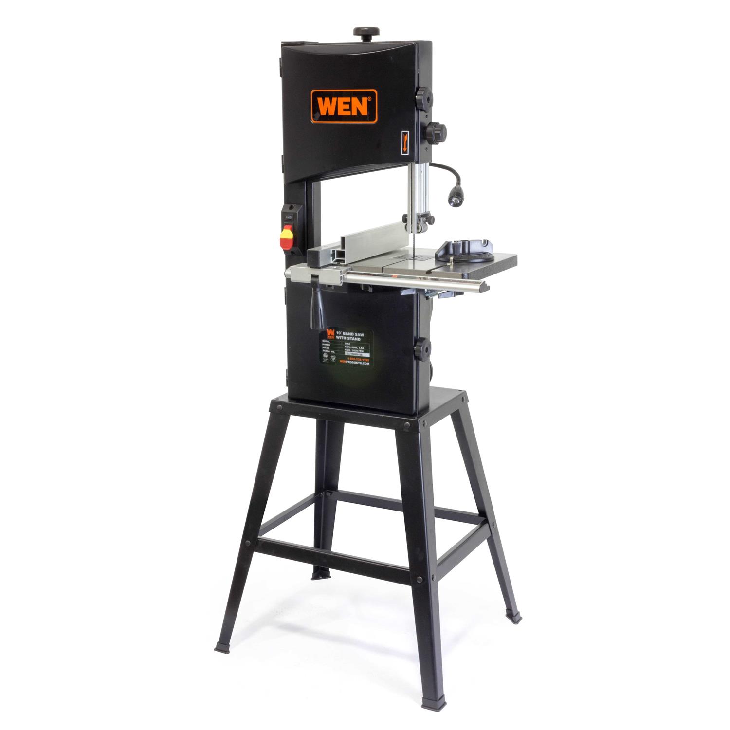 WEN 3.5-Amp 10-Inch Two-Speed Band Saw with Stand and Worklight
