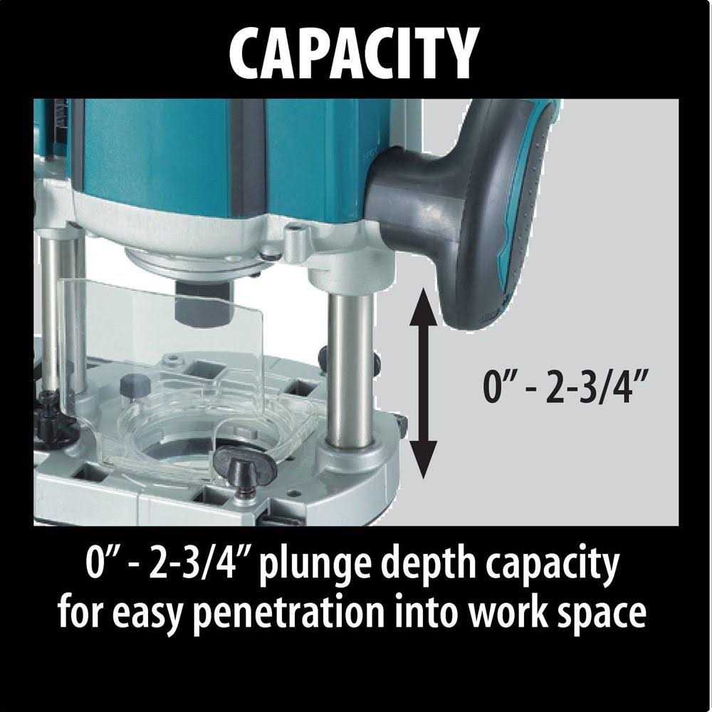 Makita RP2301FC 3-1/4 HP Plunge Router - Image 4