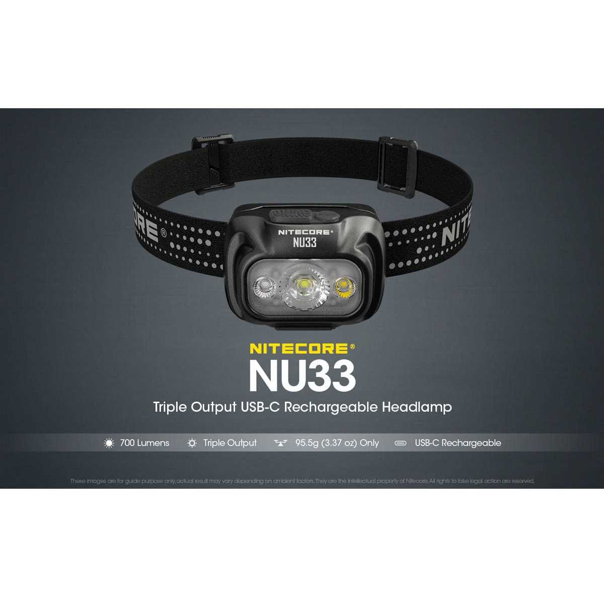 Nitecore NU33 700 Lumen LED Rechargeable Headlamp - Image 2