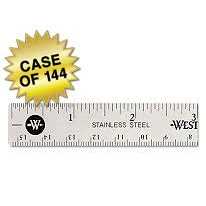 Westcott Stainless Steel Office Ruler With Non Slip Cork Base - Image 2