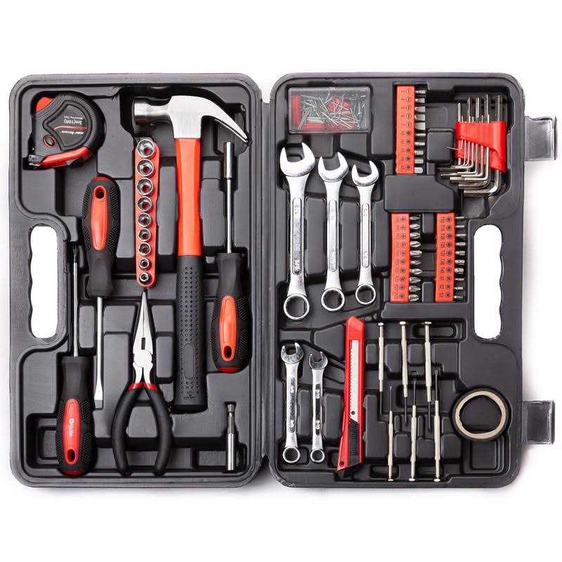 Cartman 148-Piece Tool Set General Household Hand Tool Kit with Plastic Toolbox Case - Image 3