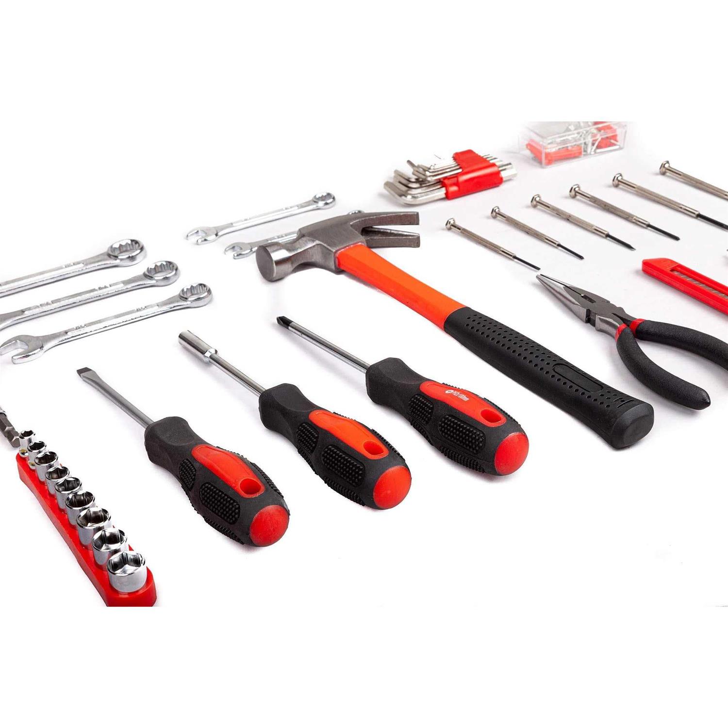 Cartman 148-Piece Tool Set General Household Hand Tool Kit with Plastic Toolbox Case - Image 4