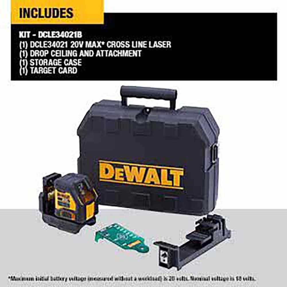 DEWALT DCLE34021B 20V MAX Green Cross Line Laser Level - Image 2