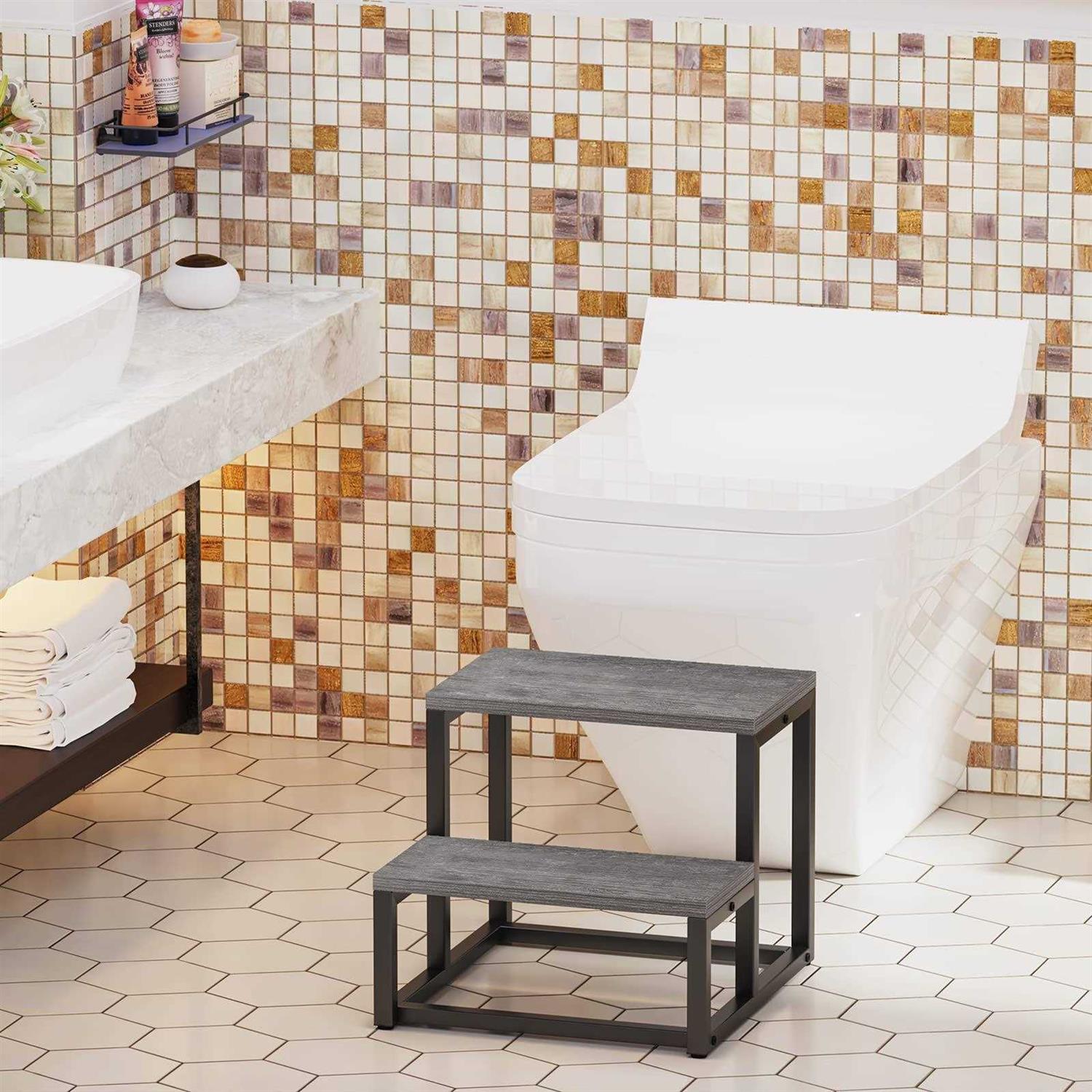 Snughome Wooden Step Stools for Adults Kids Steping Stool for High Bed with 500 LB Load Capacity - Image 5