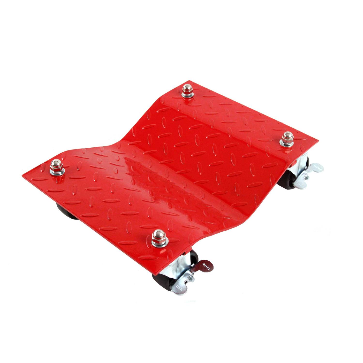 4 Red 12 Tire Premium Skates Wheel Car Dolly Ball Bearings Skate Makes Moving a Car Easy Furniture Movers - Image 4