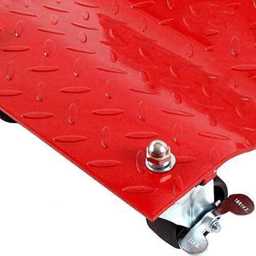 4 Red 12 Tire Premium Skates Wheel Car Dolly Ball Bearings Skate Makes Moving a Car Easy Furniture Movers - Image 5