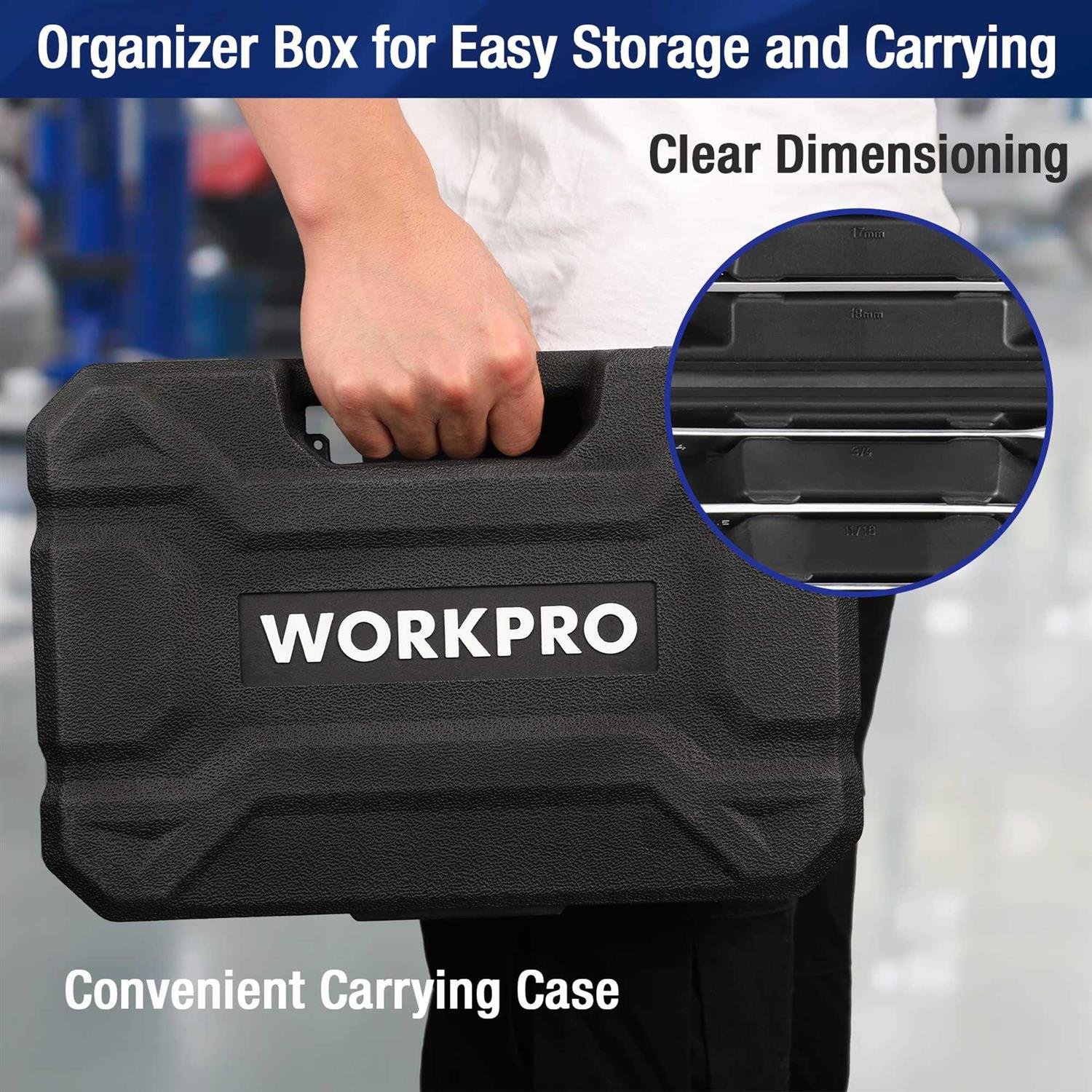 WORKPRO 22-Piece Ratcheting Combination Wrench Set 72 Teeth - Image 5