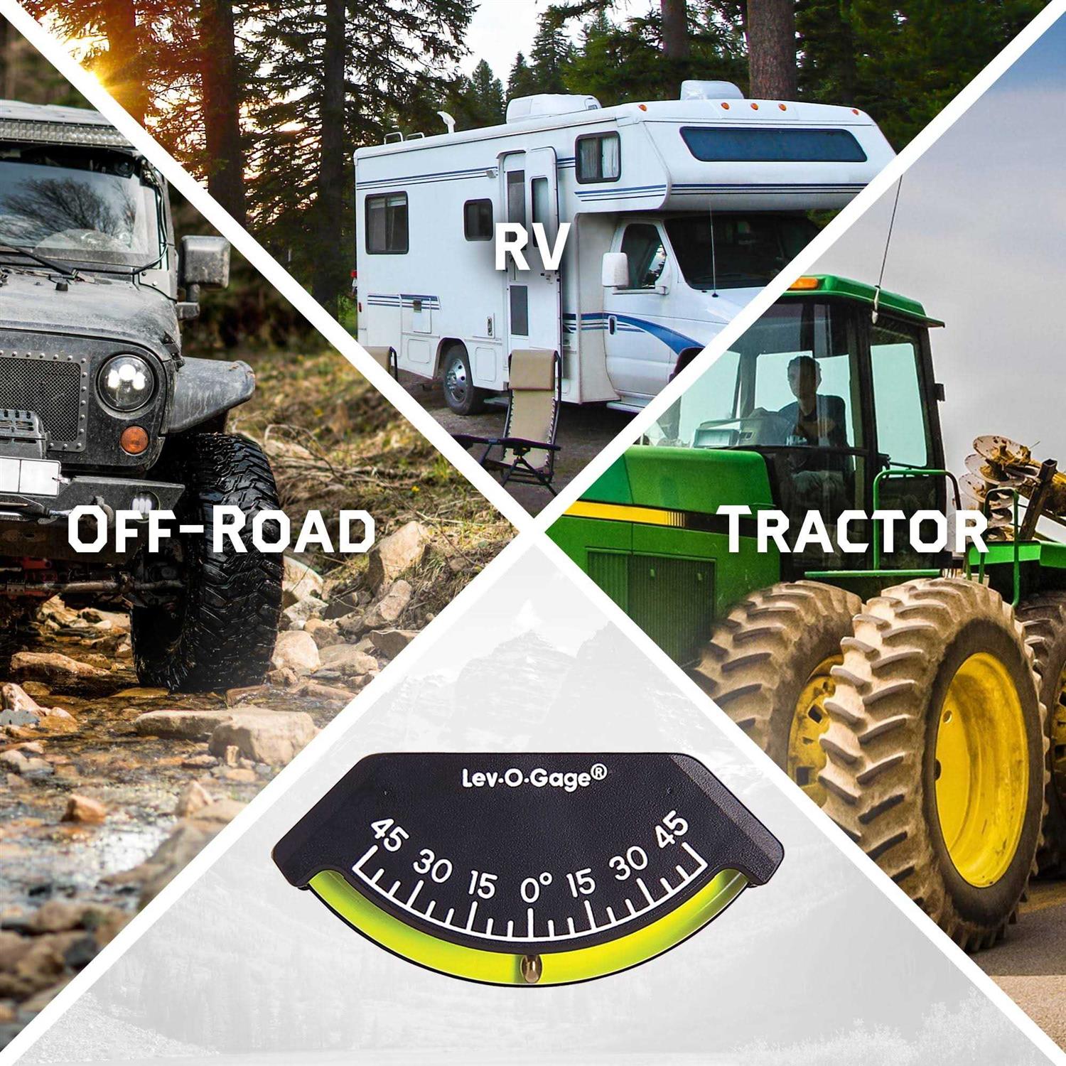 Sun Company 201-F Lev-o-gage Inclinometer Usa-Made Level Gauge For Off-Road Vehicle Jeep Truck Rv Camper Trailer or Boat - Image 5