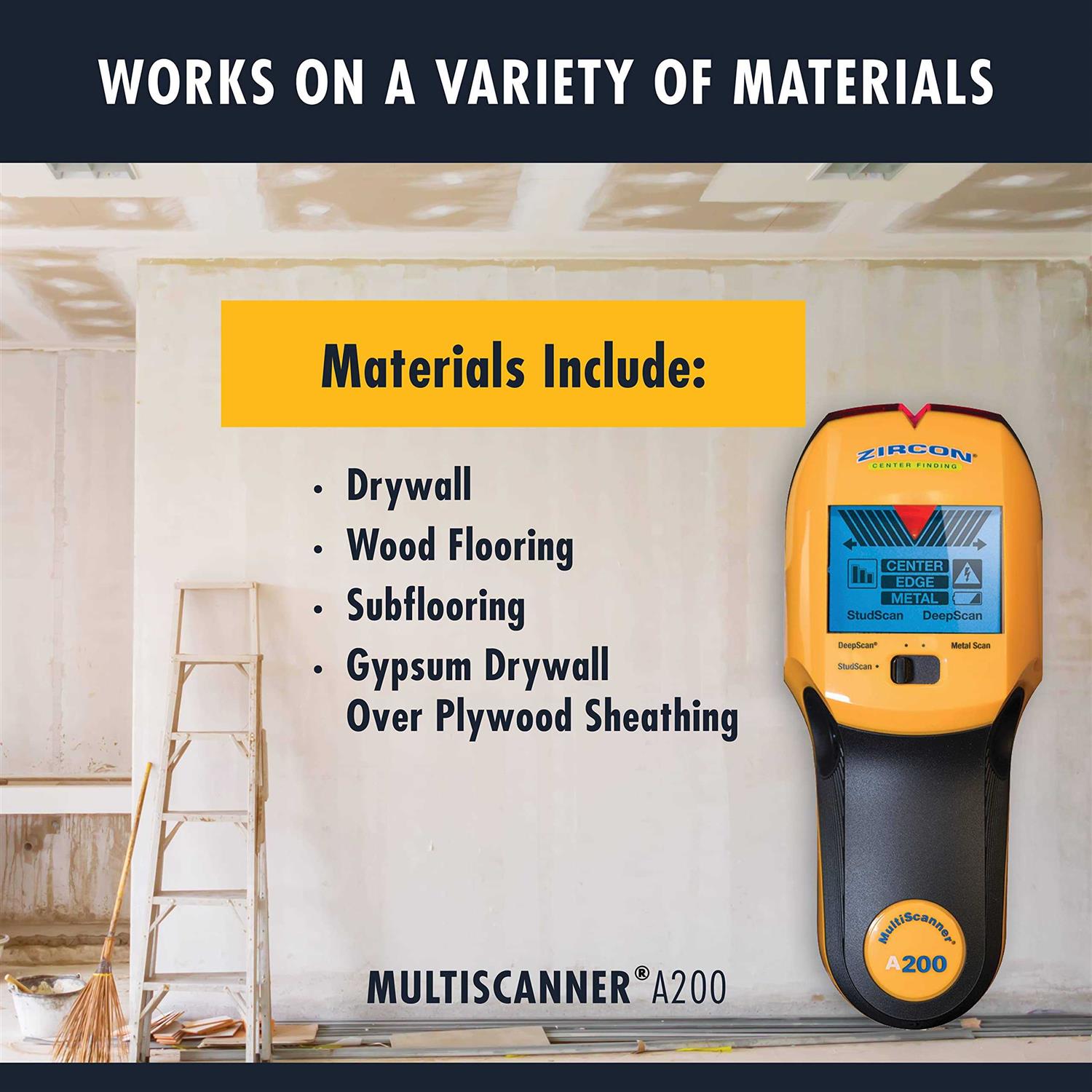 Zircon MultiScanner A200 Electronic Wall Scanner / Metal Detector/ Live AC Wire Detection with Spotlite Pointer - Image 4