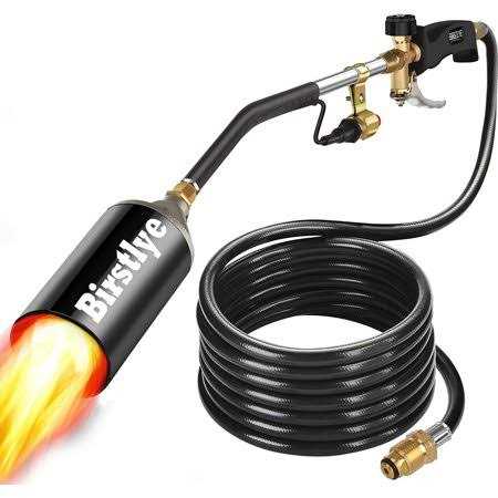 Propane Torch Weed Burner,Blow Torch,High Output 500,000 BTU,Flamethrower with Turbo Trigger Push Button Igniter and 9.8 ft Hose,for Burning Weeds, - Image 2
