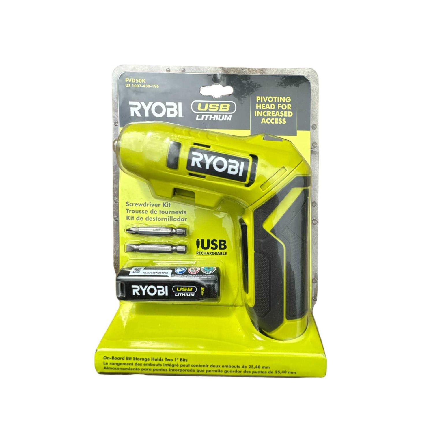 Ryobi USB Lithium Screwdriver Kit