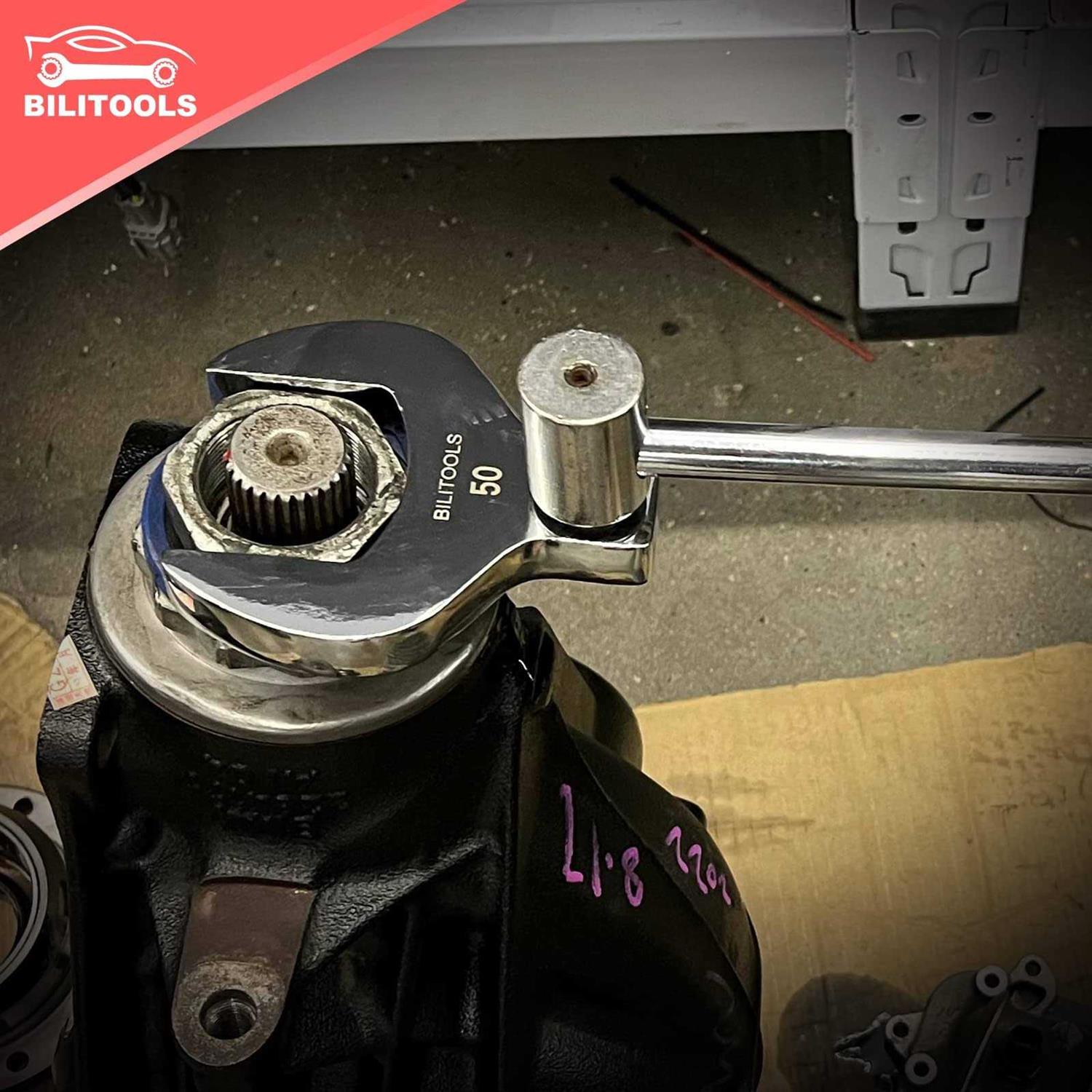 BILITOOLS 14-Piece Jumbo Crows Foot Wrench Set 1/2 Drive Big Crowfoot Wrench - Image 4