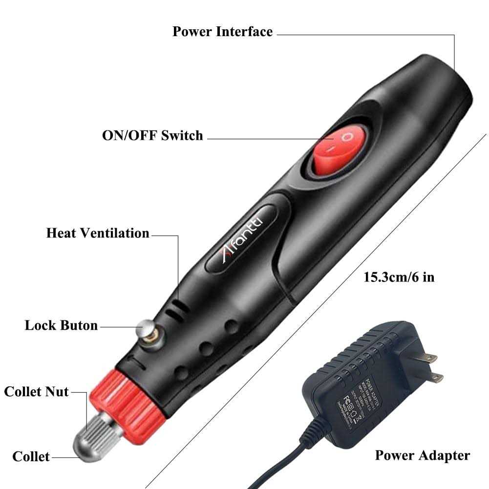 Afantti Mini Power-operated Rotary Tool Corded Electric Detail Sander Grinder Plisher Set - Image 2