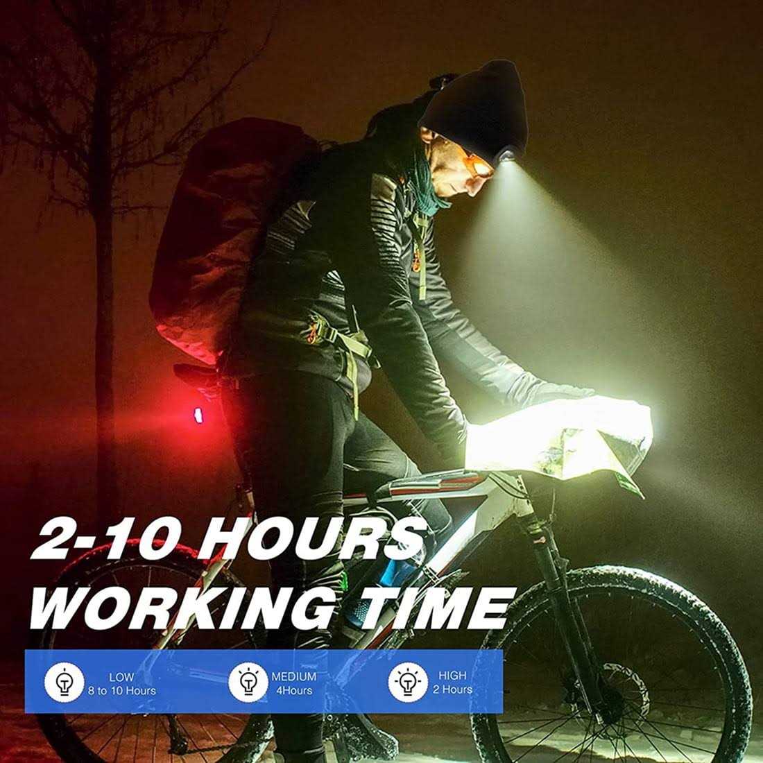 USB Rechargeable Light for LED Knit Beanie Hat 4 Pieces Strong Medium and Wea - Image 3