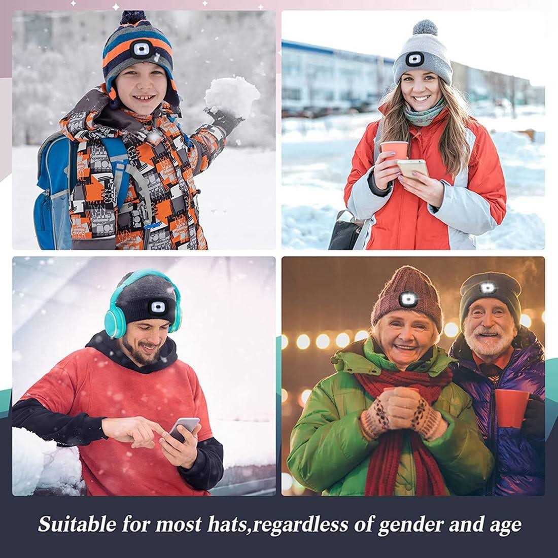 USB Rechargeable Light for LED Knit Beanie Hat 4 Pieces Strong Medium and Wea - Image 5