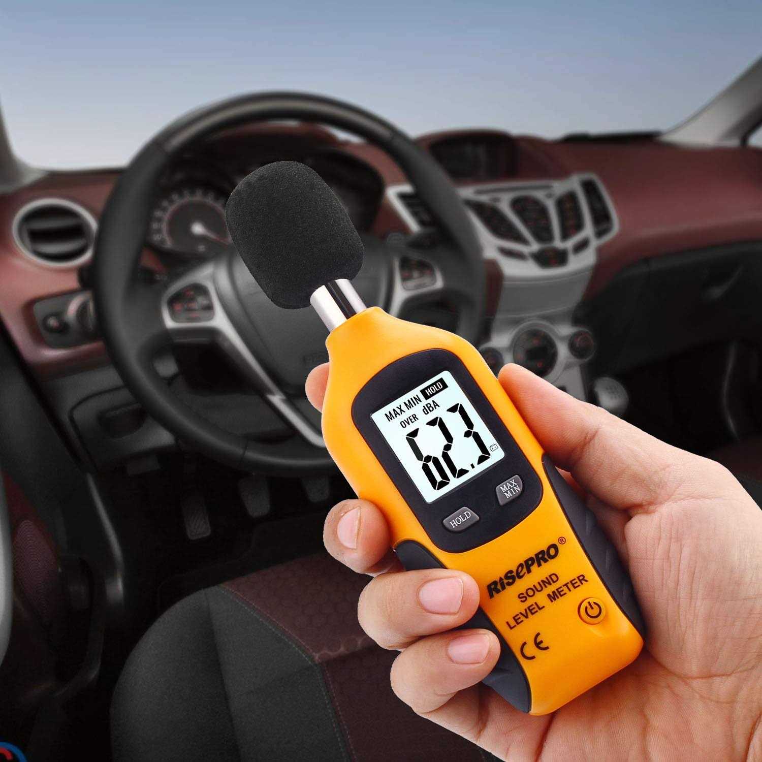 Risepro Decibel Meter Digital Sound Level Meter 30 130 dB Audio Noise Measure Device Backlight Max/min HT-80A - Image 4