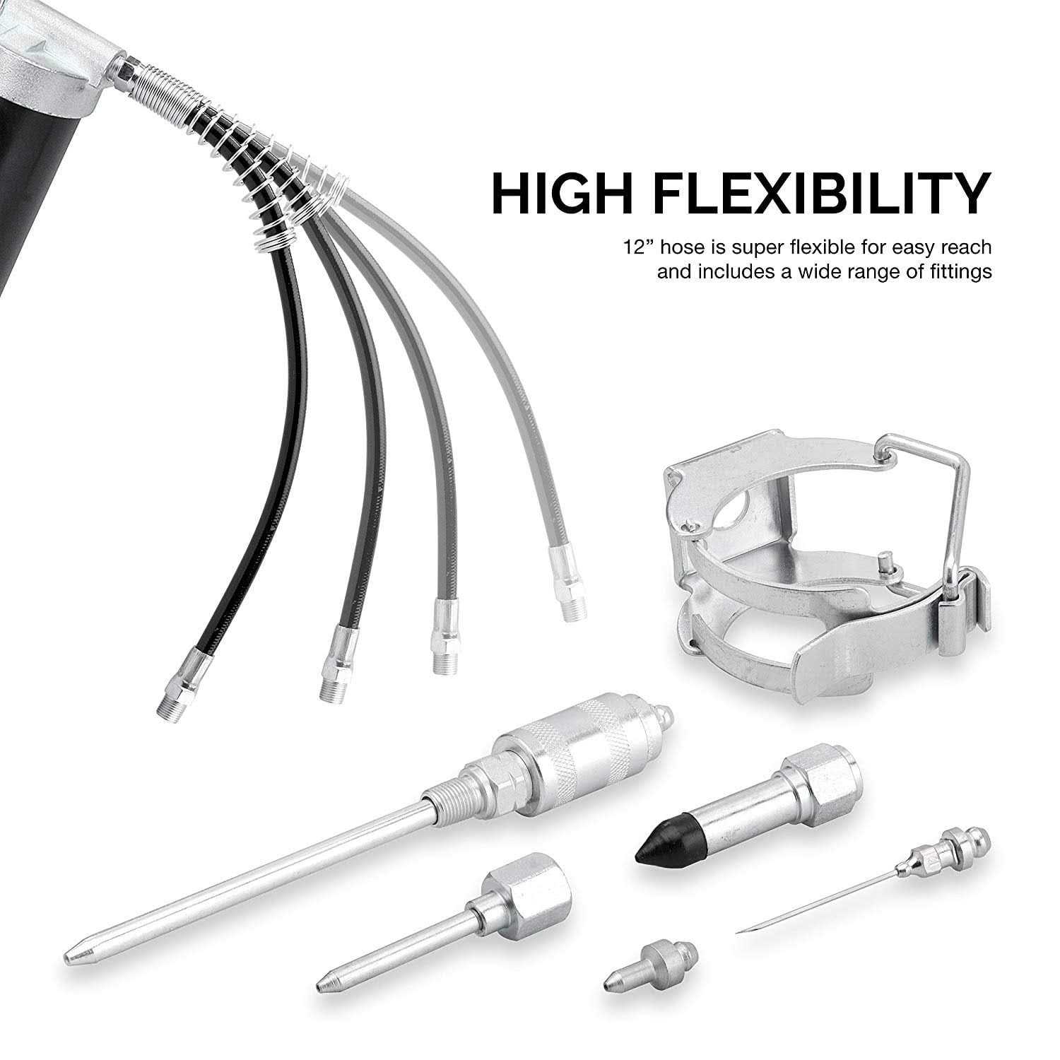 Tooluxe 61077l Grease Gun and Lubrication Accessory Kit - Image 3