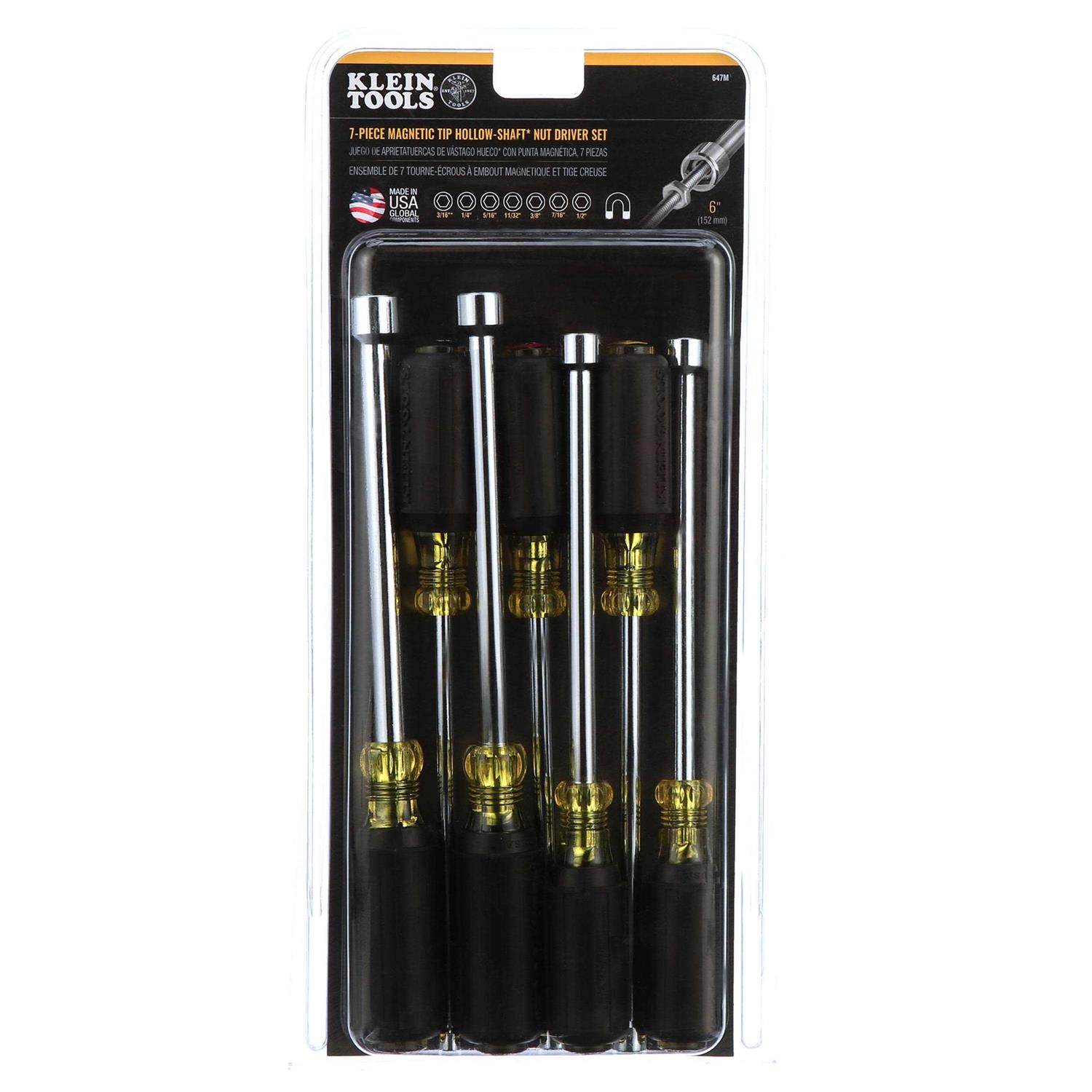 Klein 7-Piece 6 Nut Driver Set 647 - Image 4