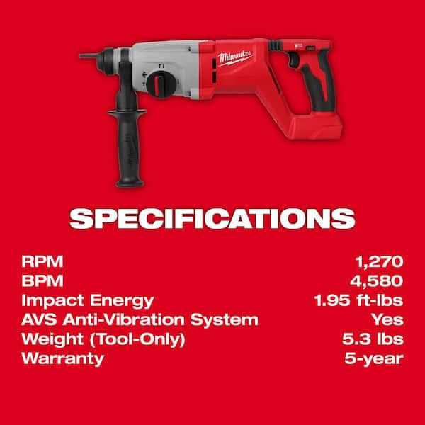 Milwaukee M18 18V Lithium-Ion Brushless Cordless 1 in. SDS-Plus D-Handle Rotary Hammer Battery - Image 4