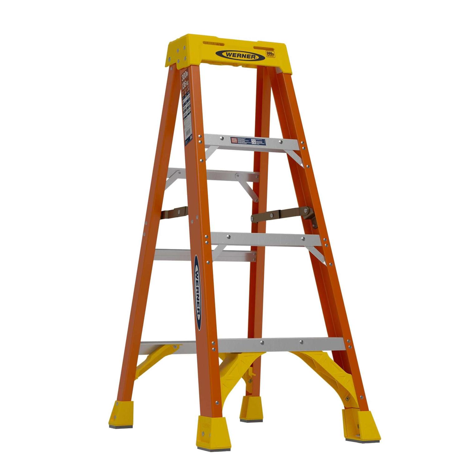 Werner 4 ft. Fiberglass Step Ladder with 300 lb. Load Capacity Type iA Duty Rating NXT1A04