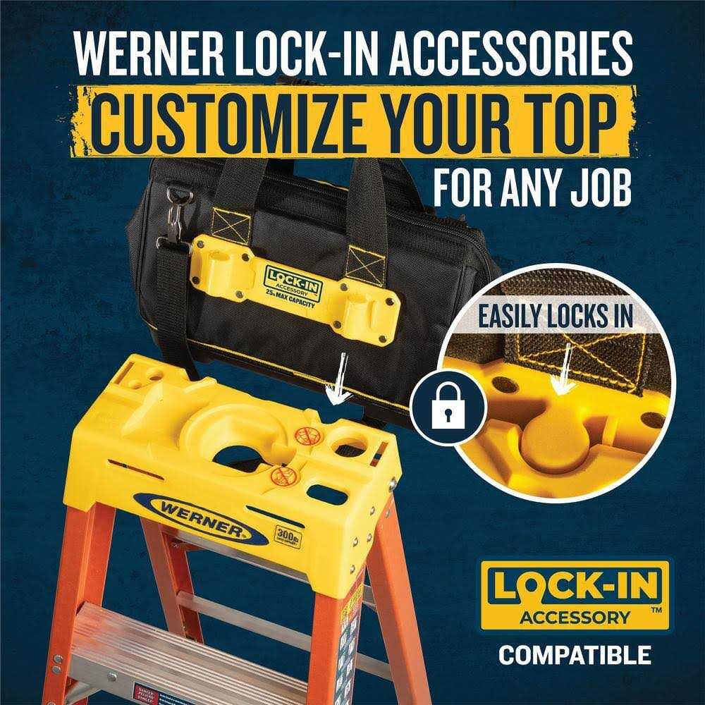 Werner 4 ft. Fiberglass Step Ladder with 300 lb. Load Capacity Type iA Duty Rating NXT1A04 - Image 5