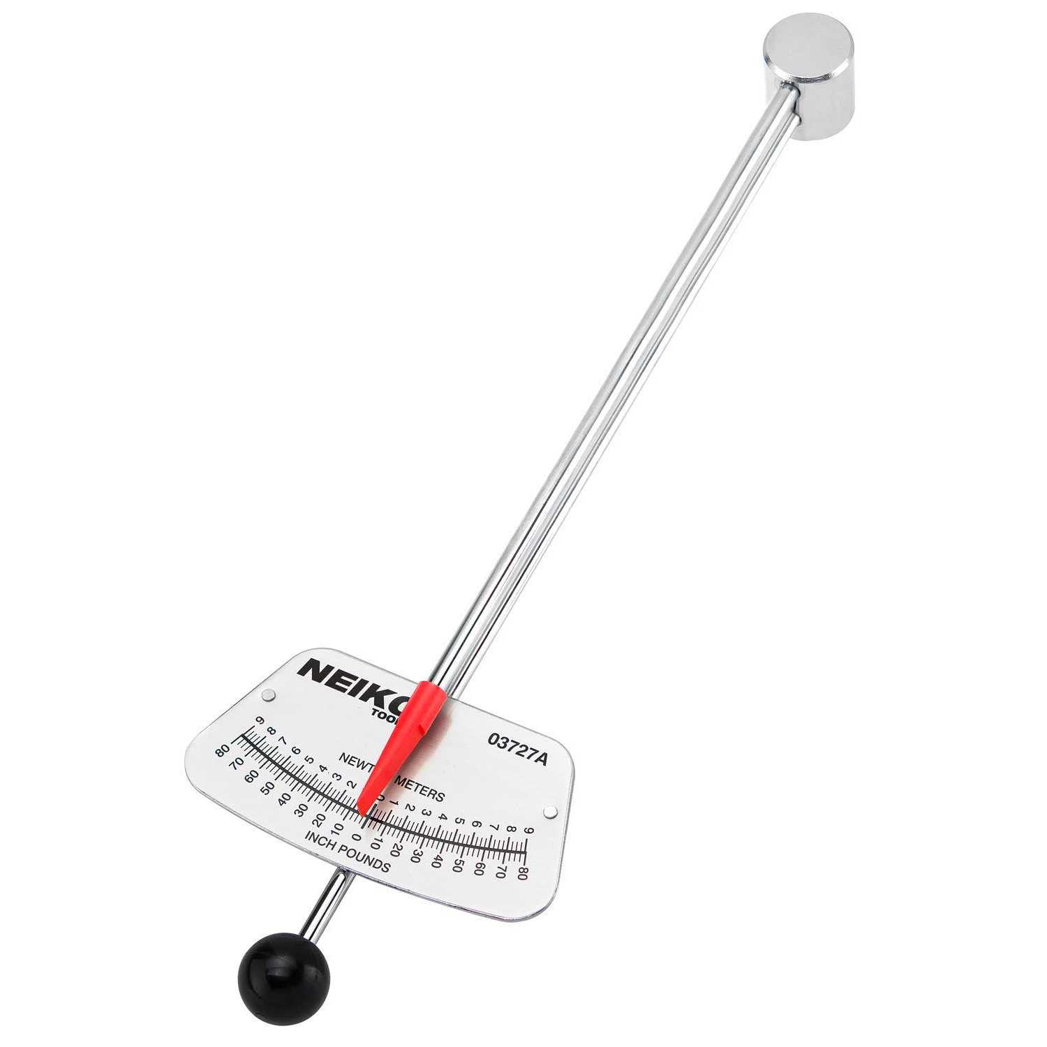 Neiko 03727A 1/4-Inch-Drive Beam Torque Wrench, SAE and MM Bicycle and Automotive Wrench, Reads in 080 Inches/Pounds and 09 Newton/Meter Increments