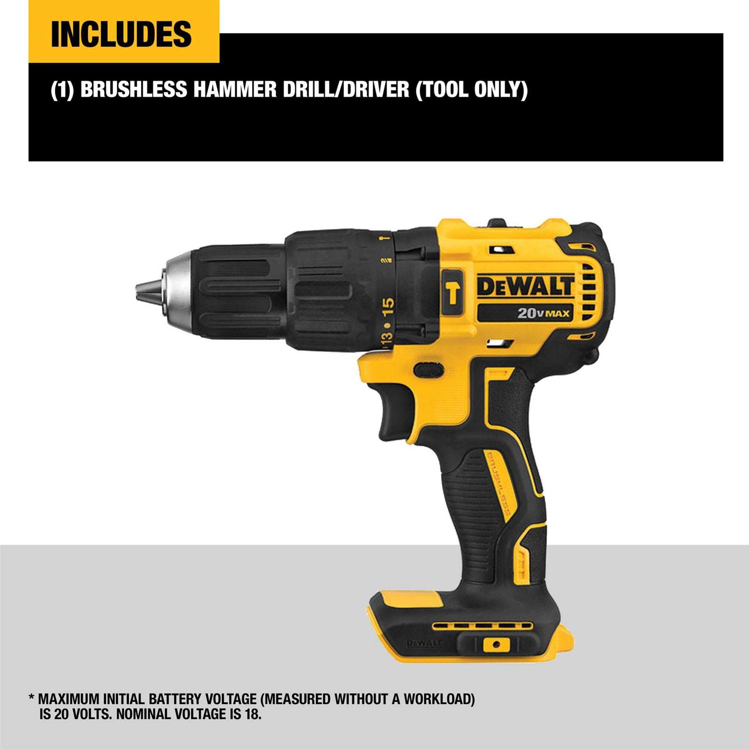 DeWalt DCD778B 20V Max Cordless Brushless Compact Hammer Drill - Image 5