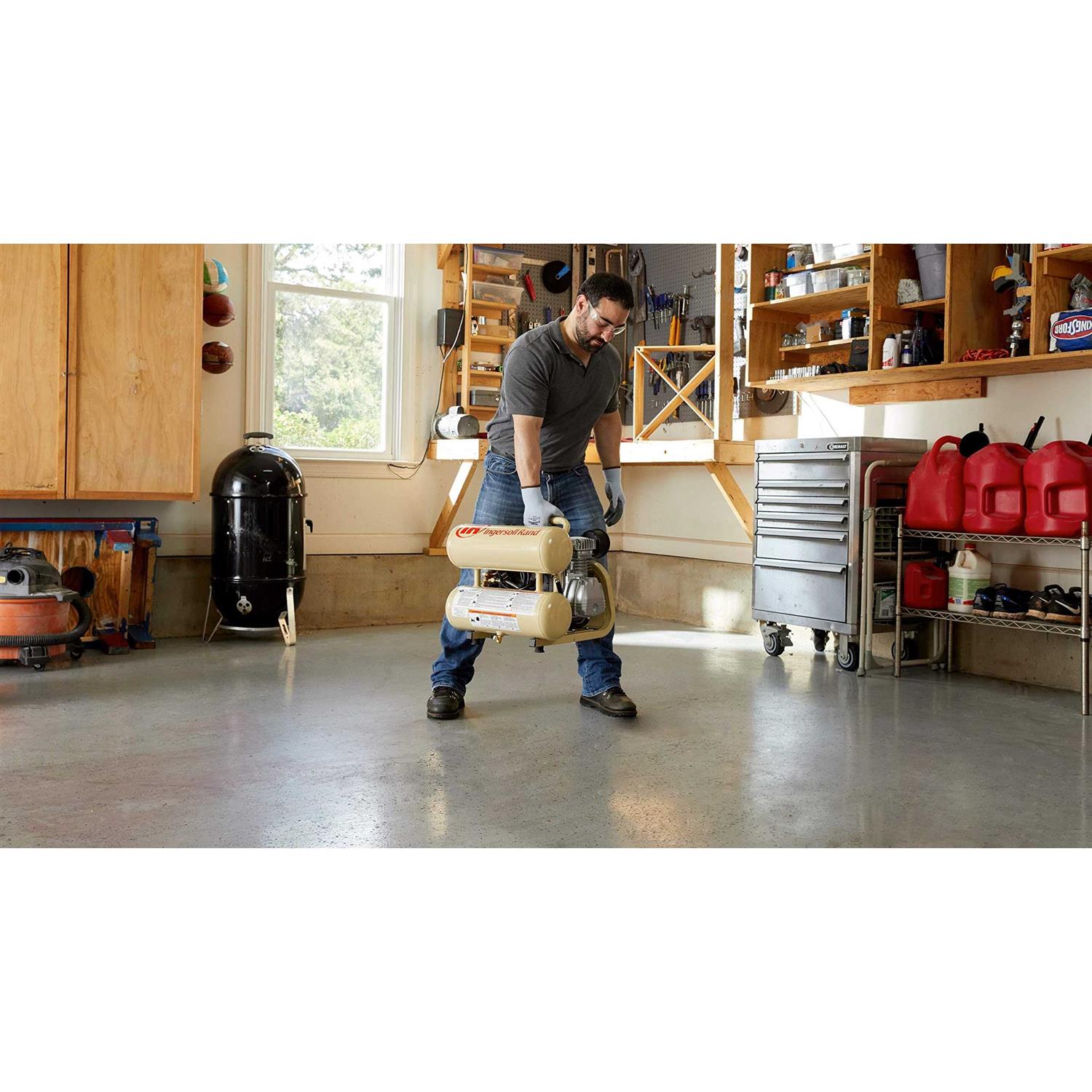 Ingersoll Rand P1IU-A9 Portable Twin Stack Air Compressor - Image 5