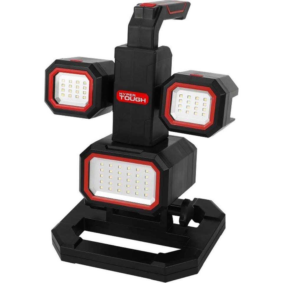 Hyper Tough 2000-Lumen LED Rechargeable Work Light & Detachable Spotlight