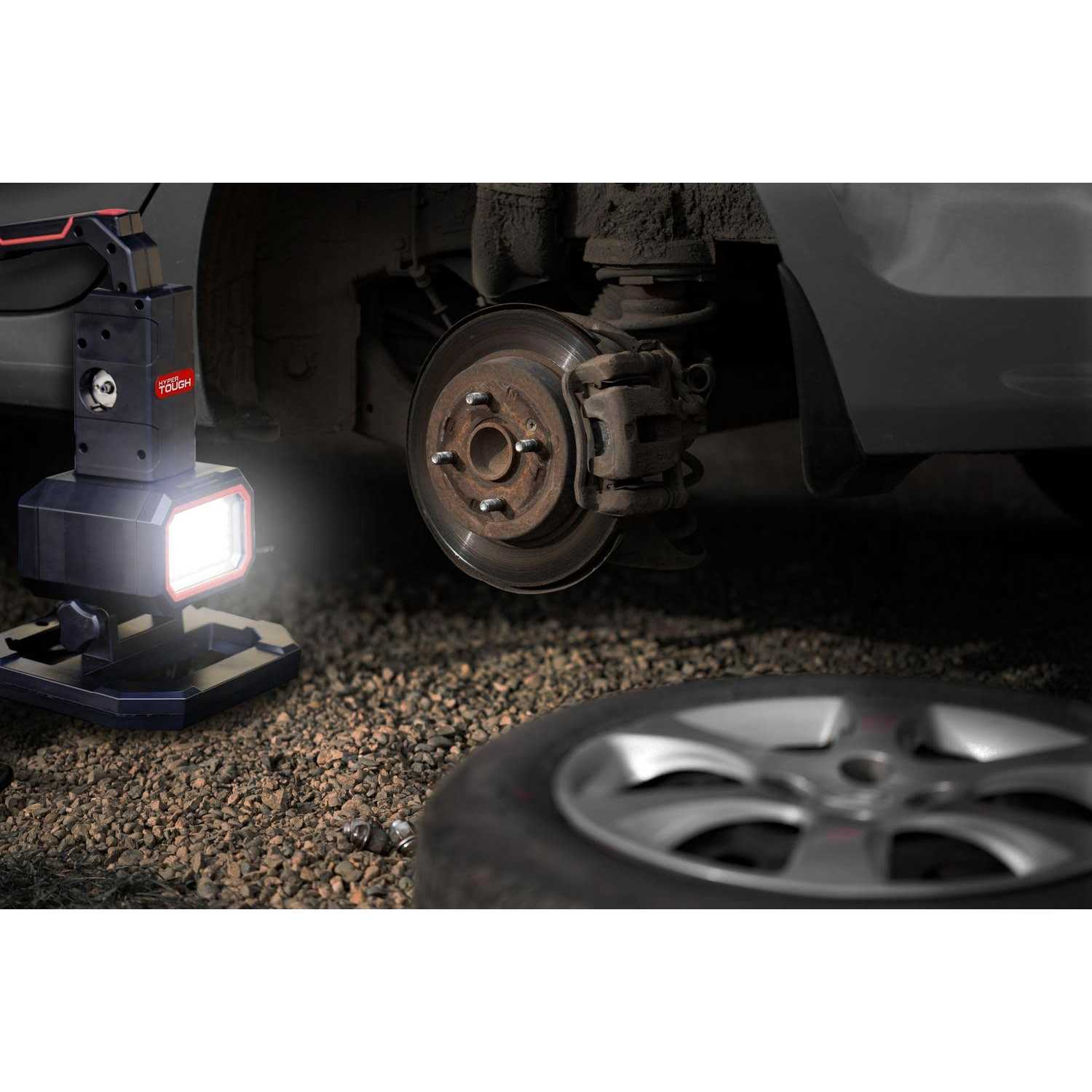 Hyper Tough 2000-Lumen LED Rechargeable Work Light & Detachable Spotlight - Image 5